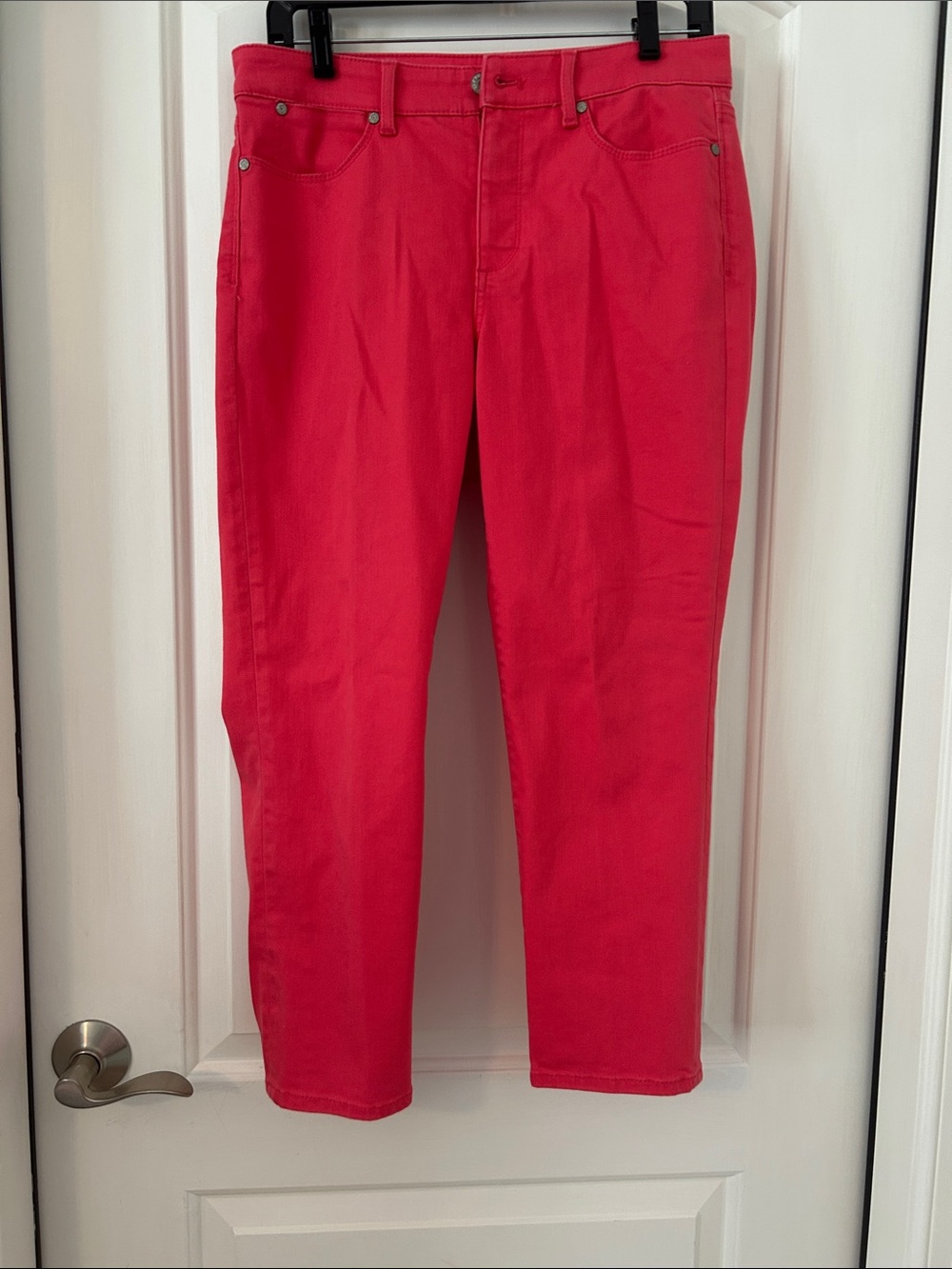 Talbots Bright Coral Cropped Jeans